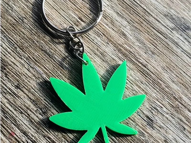 Weed Leaf Keychain