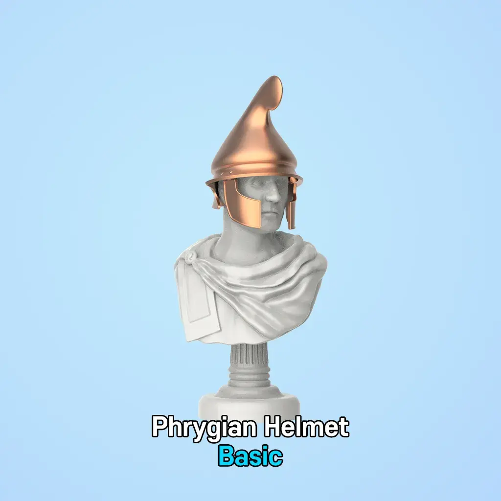 Casco frigio con figura