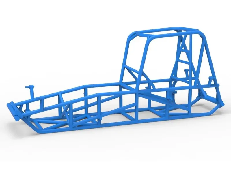 Frame of Vintage Dirt Silver Crown Car Scale 1:25
