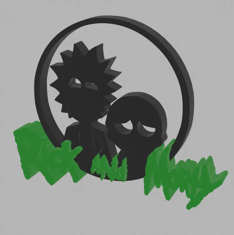 Rick e Morty em pé