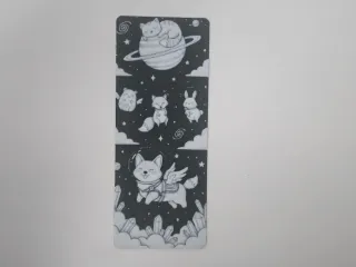 Cute Space Cats and Fox Bookmark