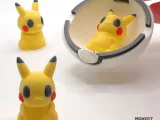 3D Printable Chibi Pikachu With Print in Place Pokeball-3