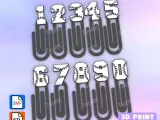 Paperclips baseball numbers Bundle - bookmark-1