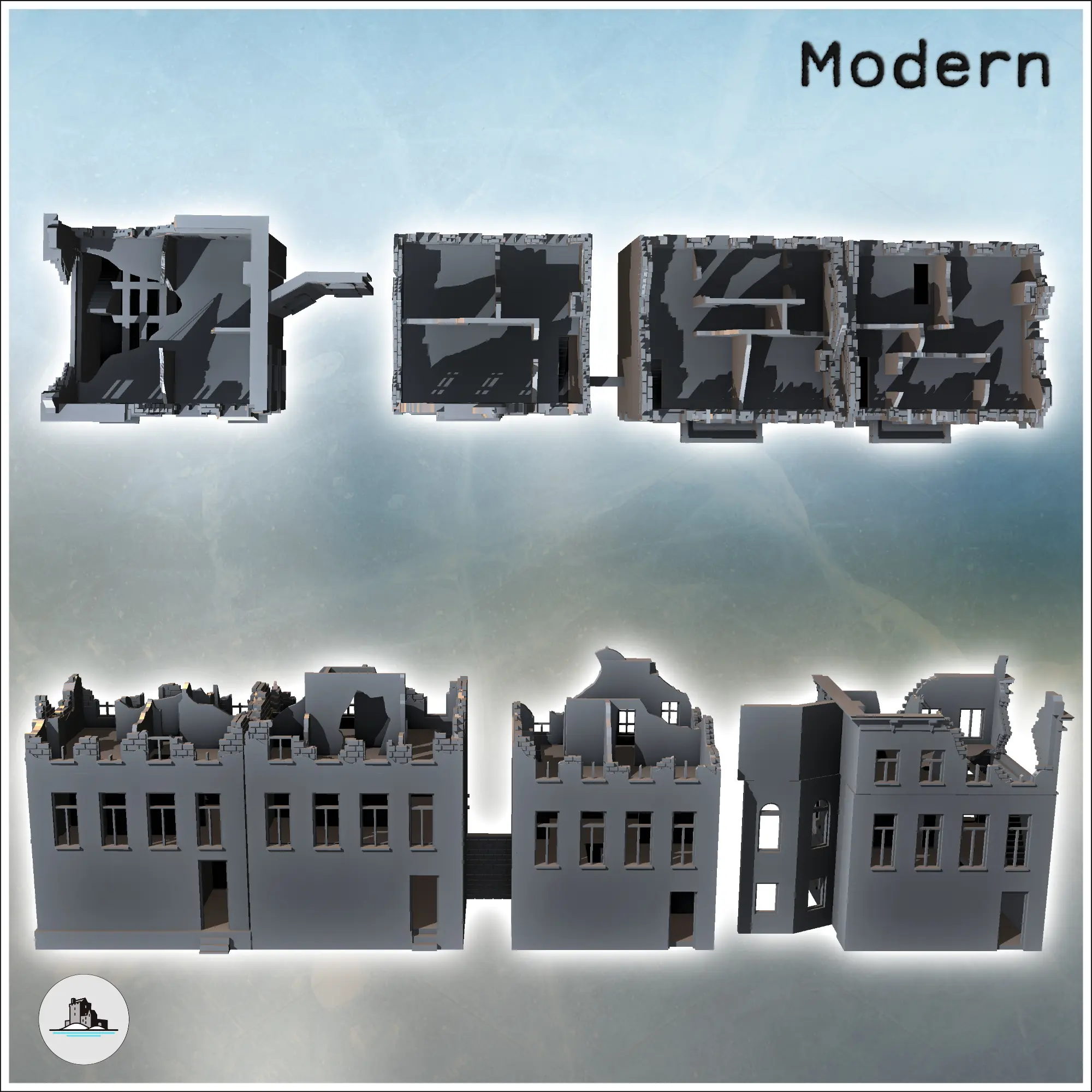 European House Set (Arnhem, Netherlands) (ruined version) -