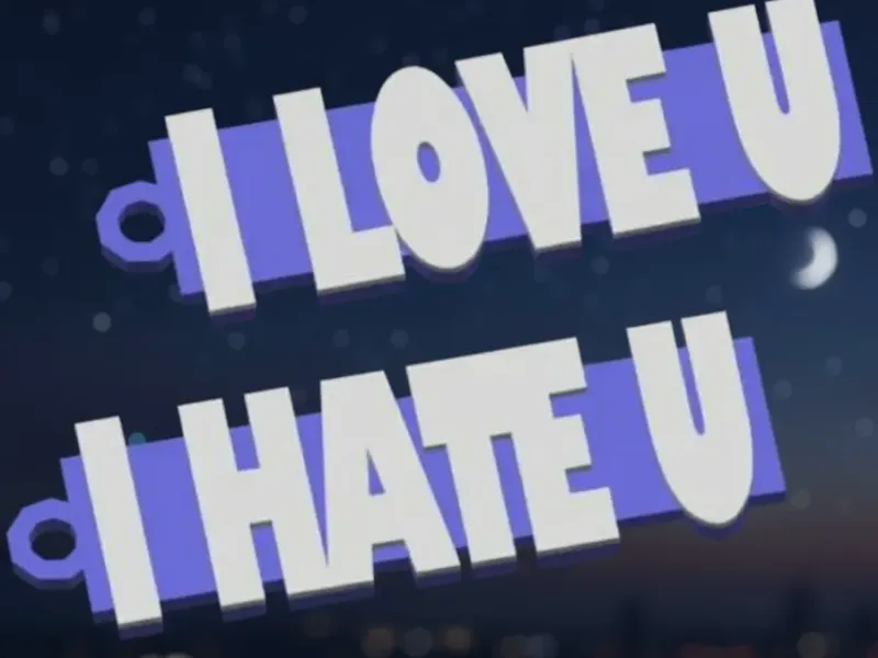 I LOVE U - I HATE U - KEYCHAINS.