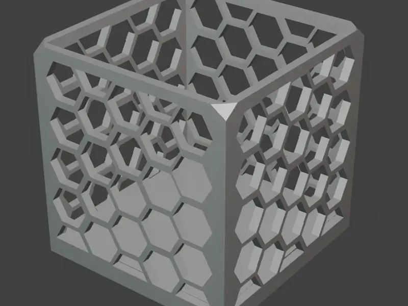 Hexagonal Pencil Case – Honeycomb 3D Printed Pen Box