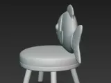 The Bubbles Blue Fish Stool-3