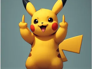 PIKACHU DOING THE FINGER