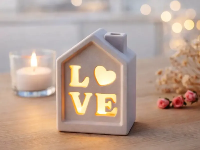 LOVE House Candle Holder | Romantic Cozy Home Decor Lantern