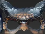 Dragon Scale Horned Mask 3D Model High Detail Fantasy STL-0