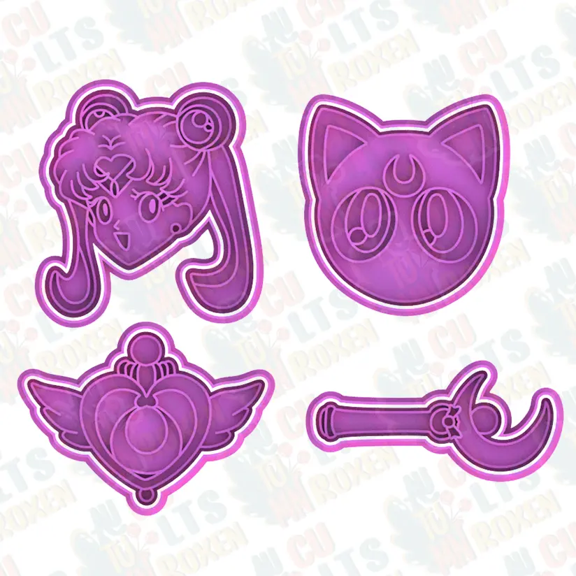Sailor Moon cookie cutter set of 4