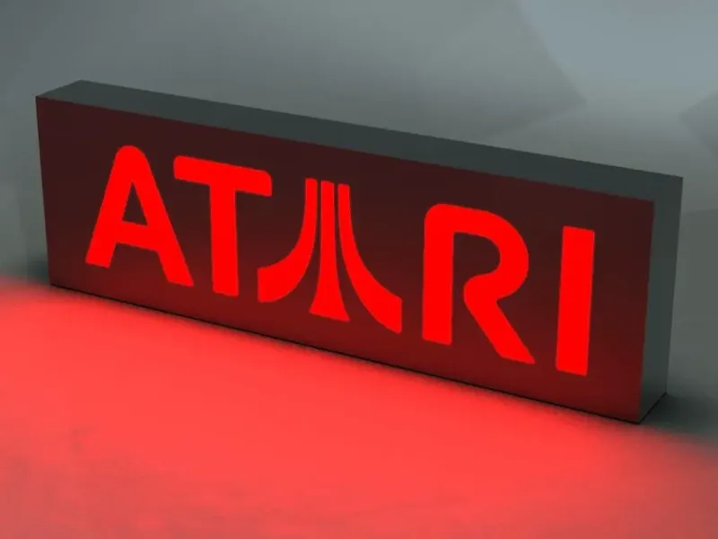 Iluminador Gráfico de Lâmpada com Logotipo da ATARI