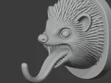 Hedgehog Head Wall Hanger Coat and Key Holder Hook-6