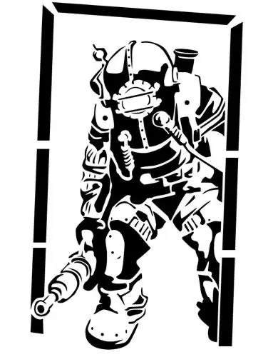 Bioshock Big Daddy Stencil 2