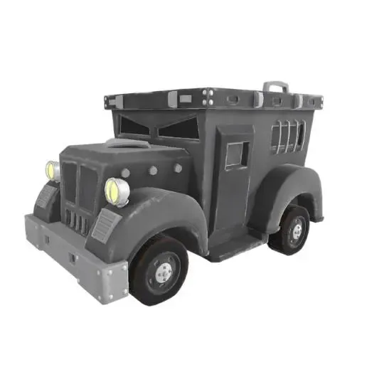 Stylized Classic Armored Van 3D Model STL Printable