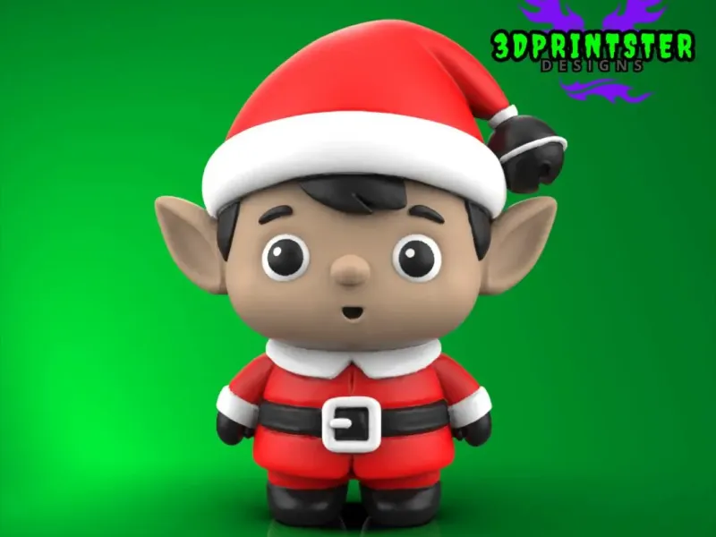 Santa's Helper Elf (stl & color 3mf included)