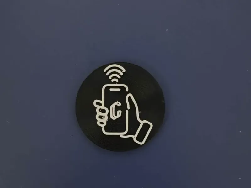 keychain with NFC tag without hole