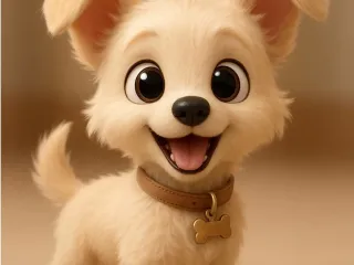 Happy Puppy Figurine