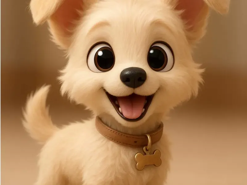 Happy Puppy Figurine