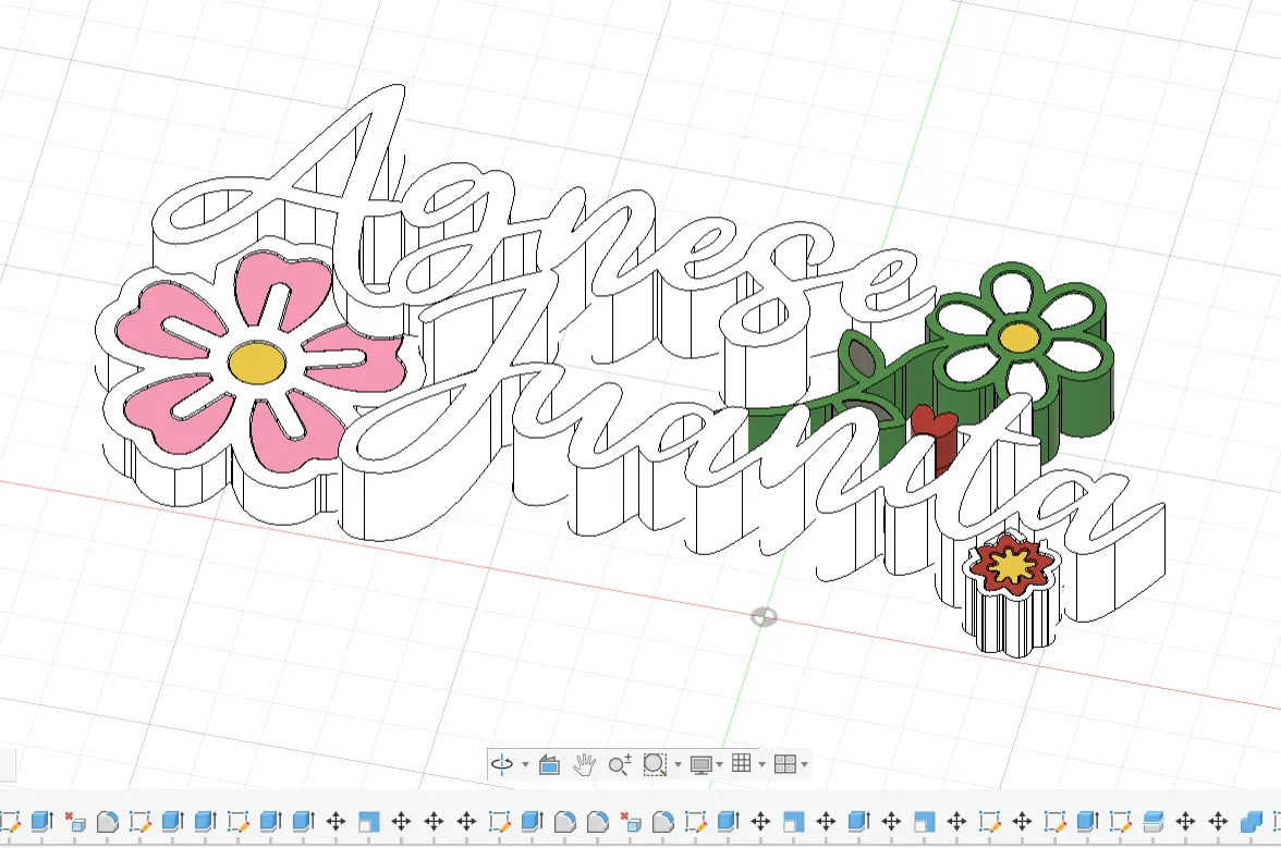 Agnese Juanita sign with flowers