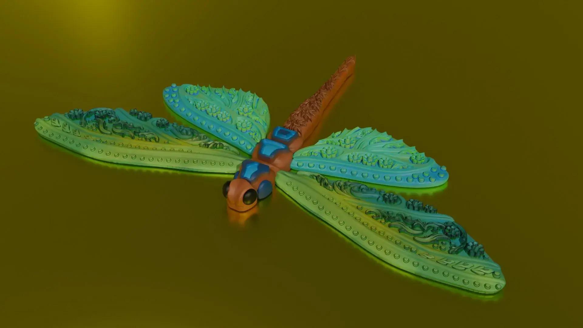 Dragonfly fridge magnet