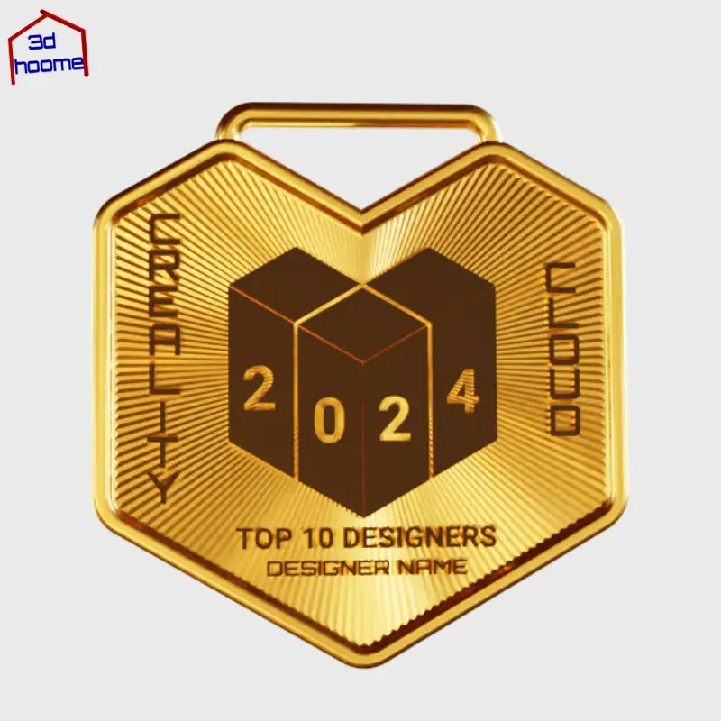 Creality Cloud Top 10 Designers of the Year 2024 Medal