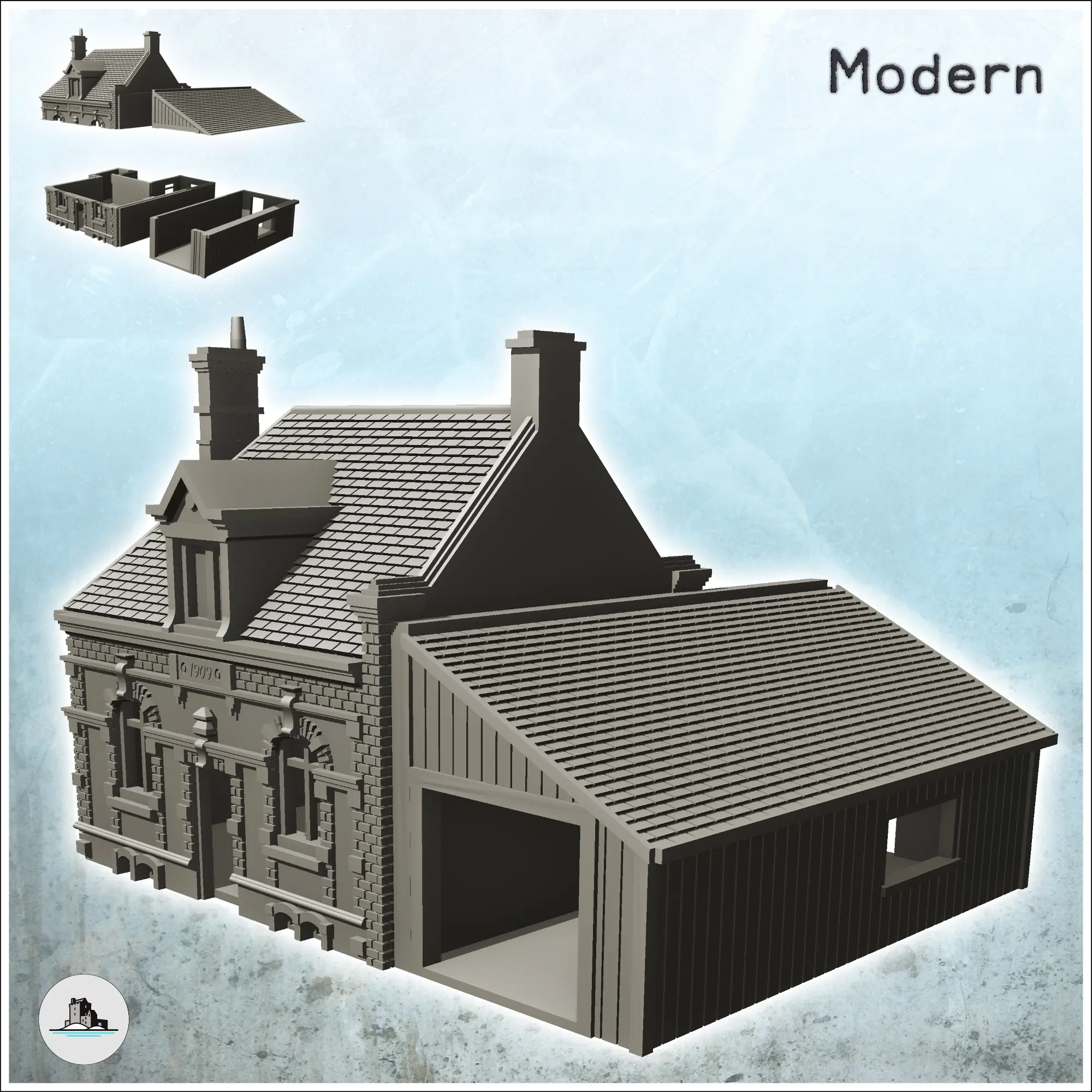 Building 1909 (Pegasus Bridge, Normandy) - miniatures warham