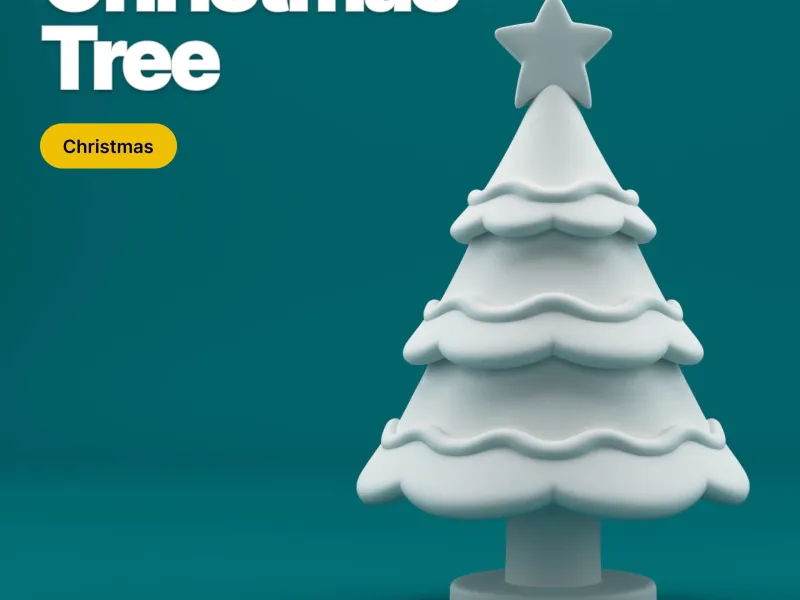 Stylized Christmas Tree – Cute 3D Printable Holiday Decorati