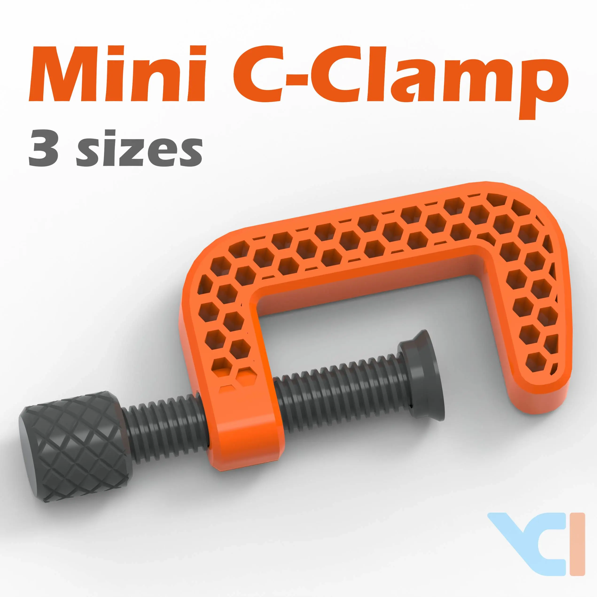 3D Printer Files | 3MF File | Mini C-Clamp - 3 sizes