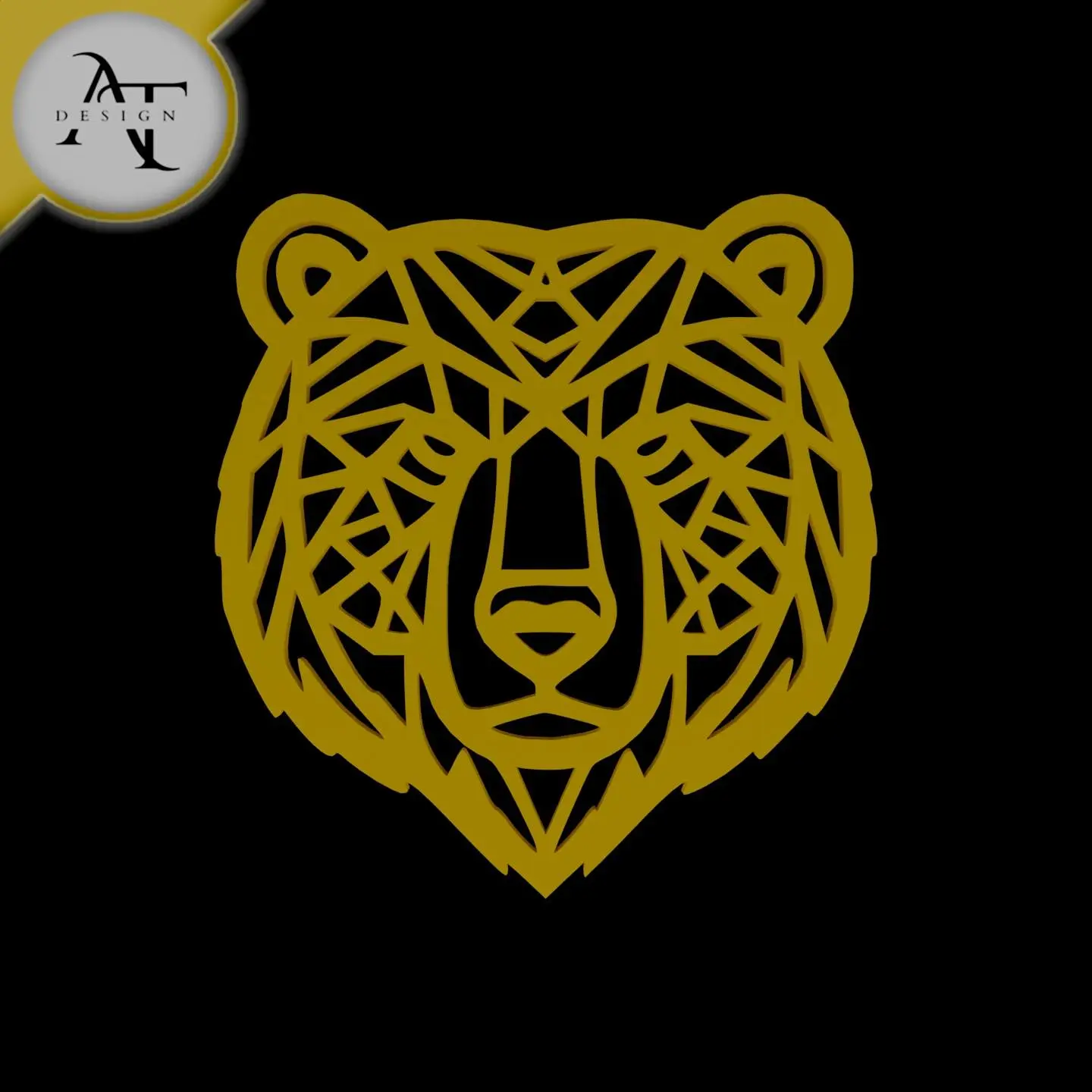 Bear - Line Art - 2D Wall Art Decor