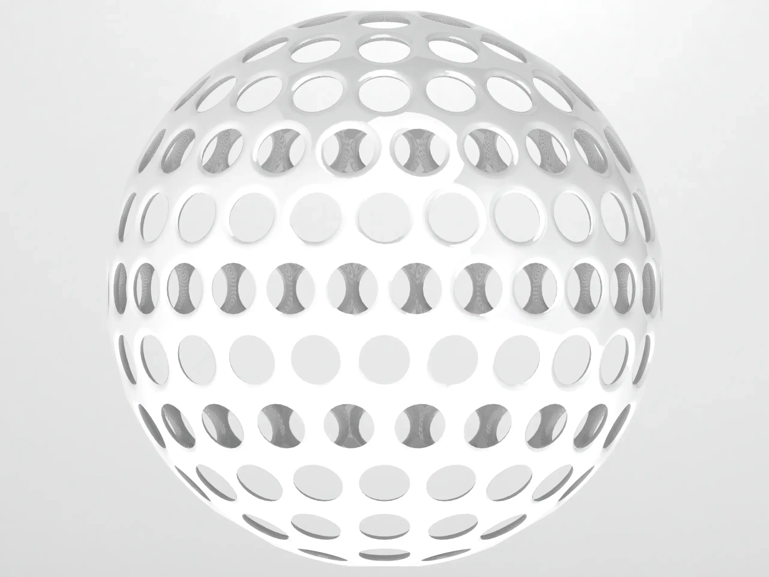 Wireframe Shape Geometric Golf Ball