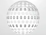 Wireframe Shape Geometric Golf Ball-1