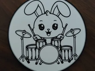 Bunny (drums) Coaster