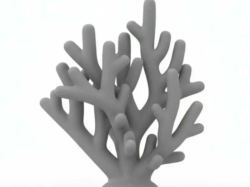 Organic Reef Coral Cluster 3d printable version 2