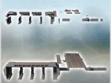 Bunker shelter for U-boat submarines and quay with brick par-2