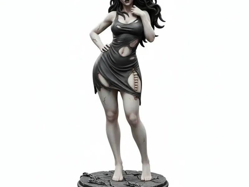 Zombie Girl Seductive Pose Figurine
