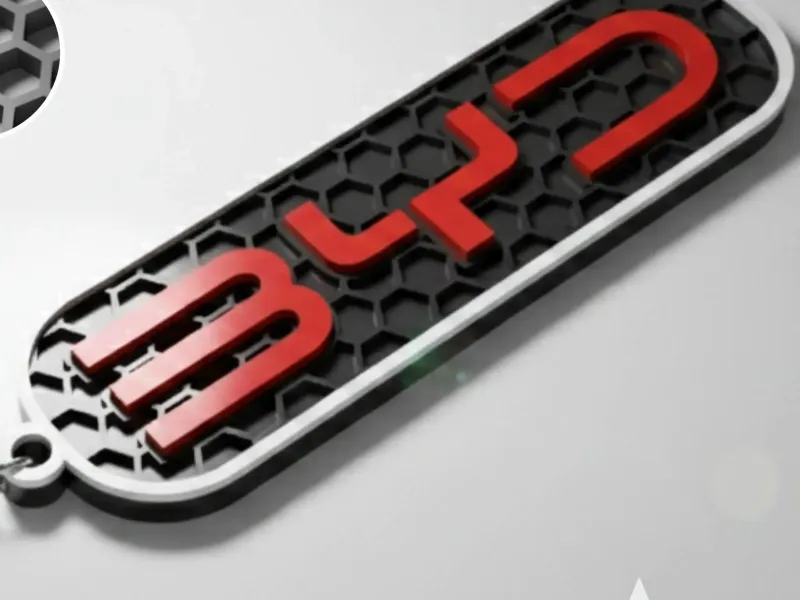 BYD logo keychain