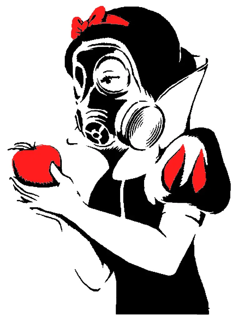 Snow White 2 layered stencil 3