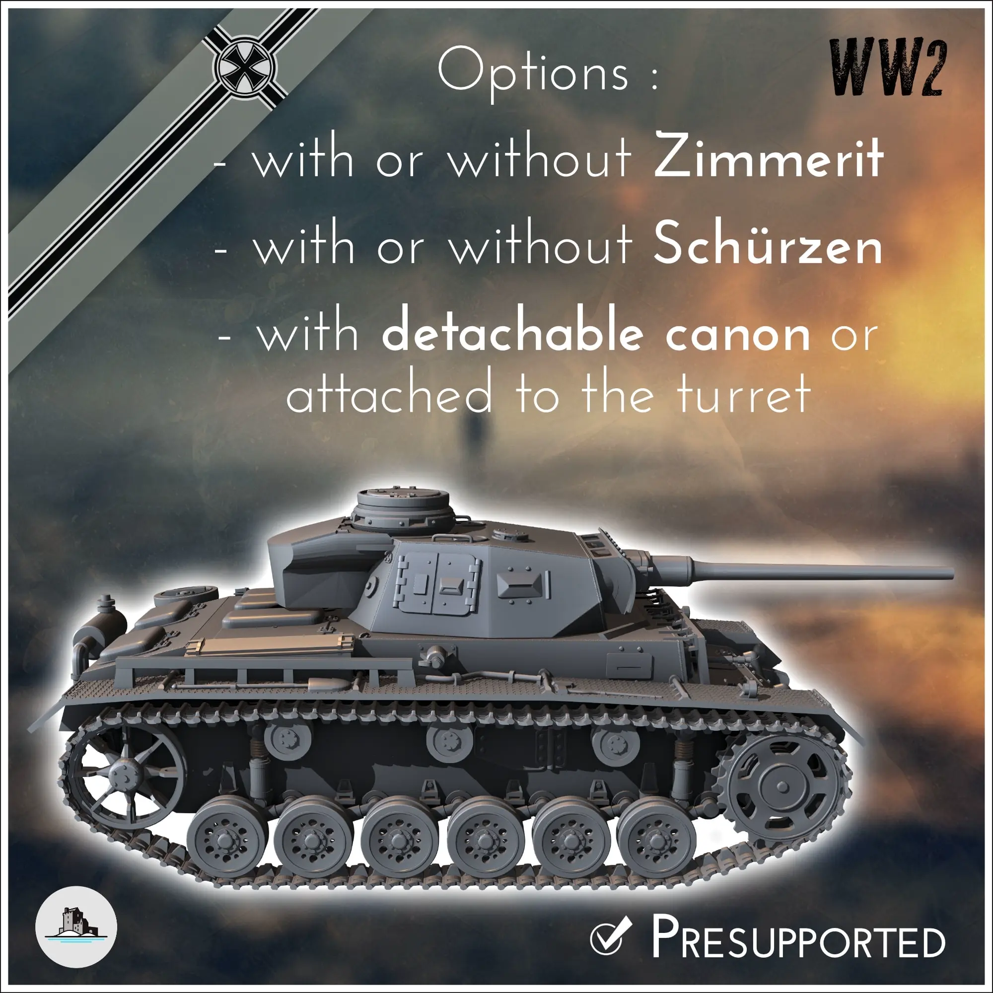 Panzer III Ausf. M - WW2 miniatures armor war flames world t