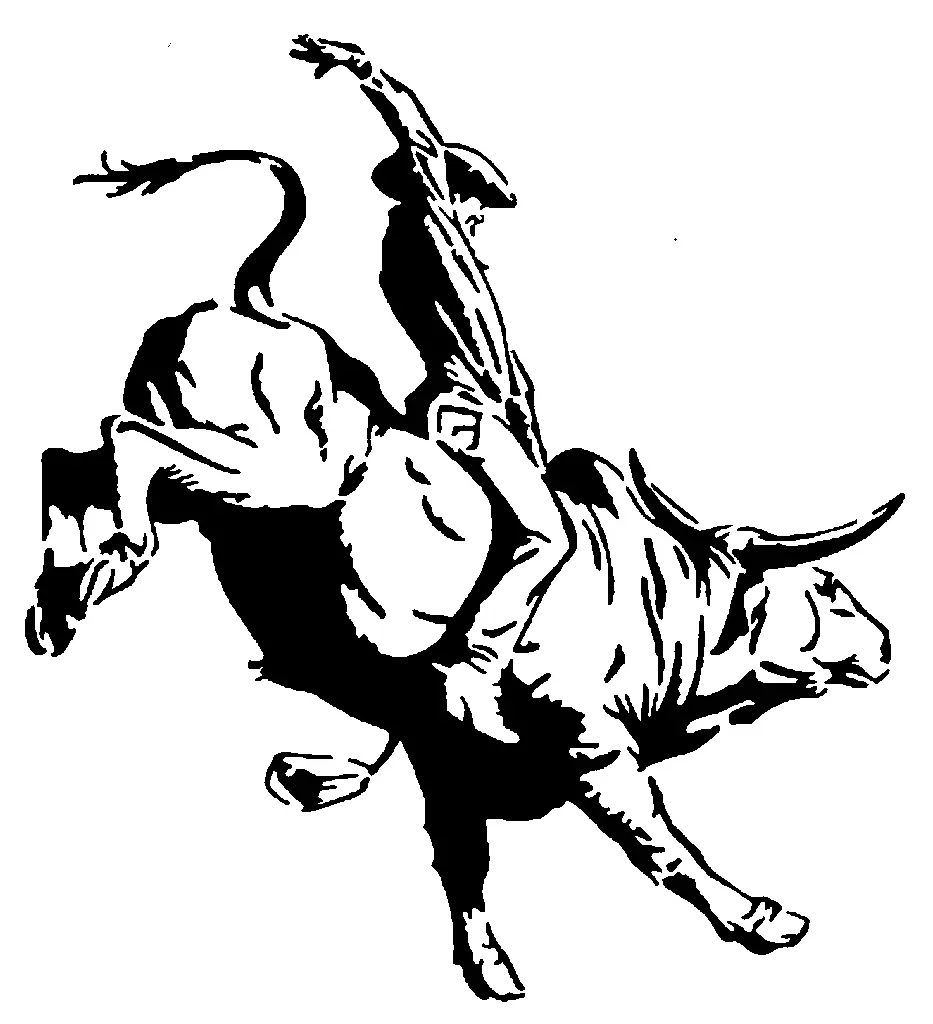 Bull Rider stencil | 3D models download | Creality Cloud