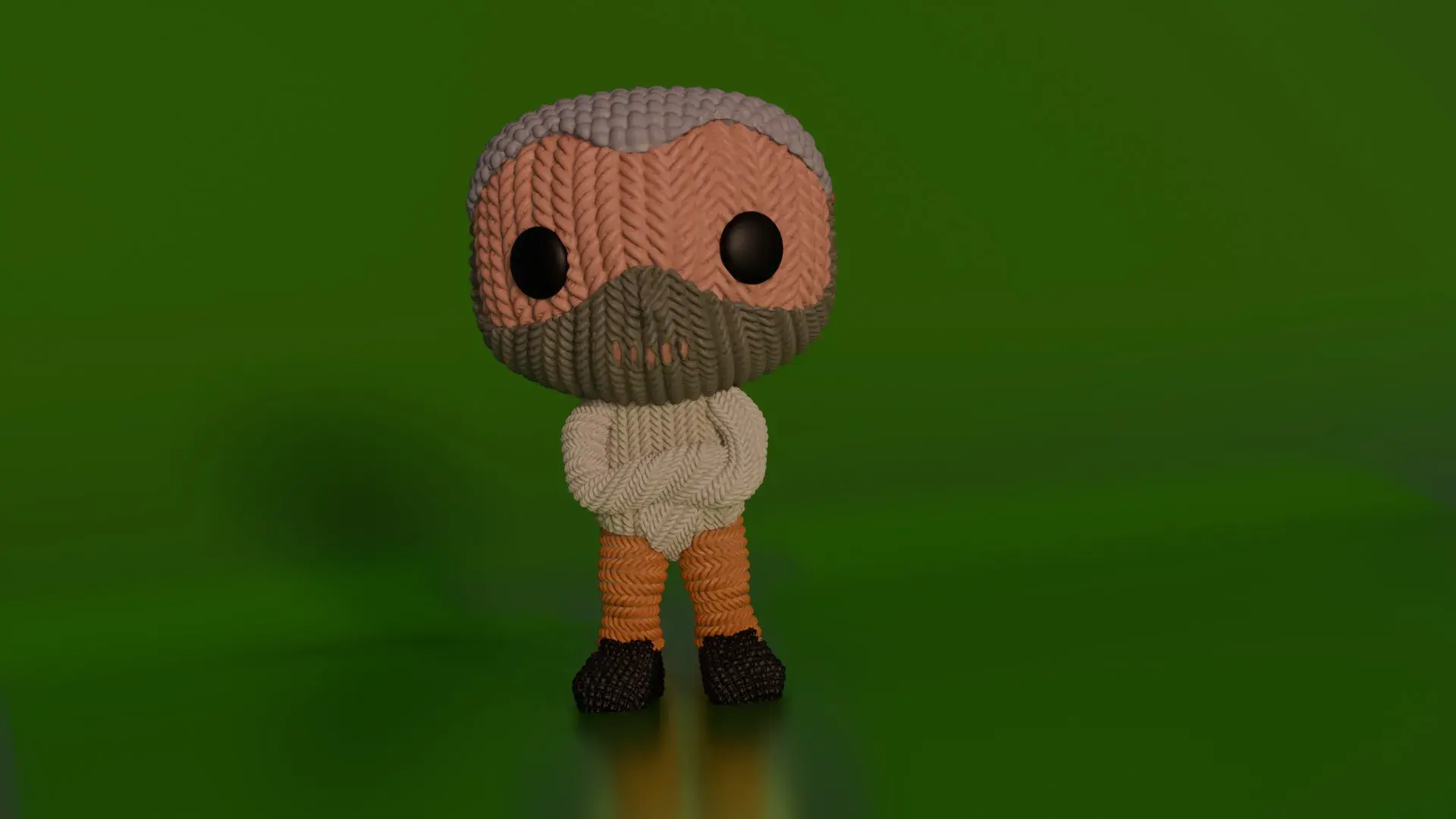 Crochet Hannibal Lecter with and w/o trolley