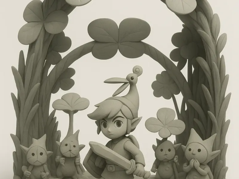 the legend of zelda minish cap diorama
