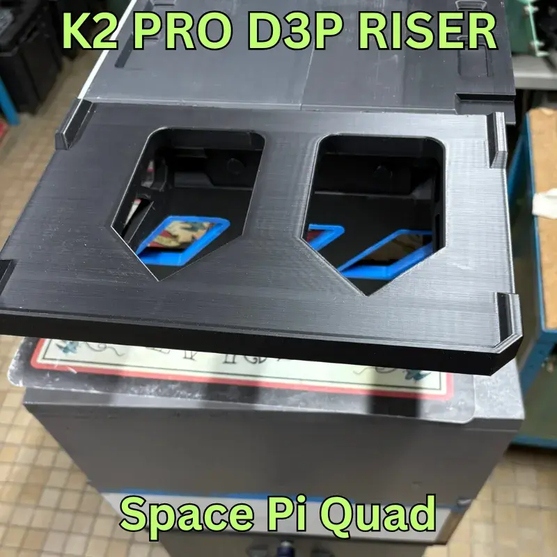 K2 Pi Rack 3D Printer Files | 3MF File | K2 PRO D3P riser -Quad Space Pi shelf ...