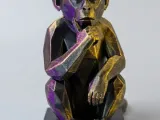 Low-Poly Thinking Monkey - Geometric Philosopher Chimp-2
