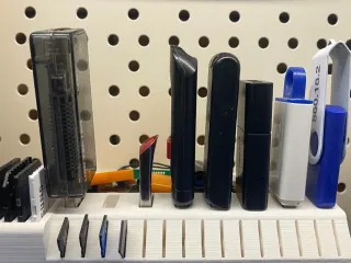 USB & Micro SD Holder with tray Pegboard Holder