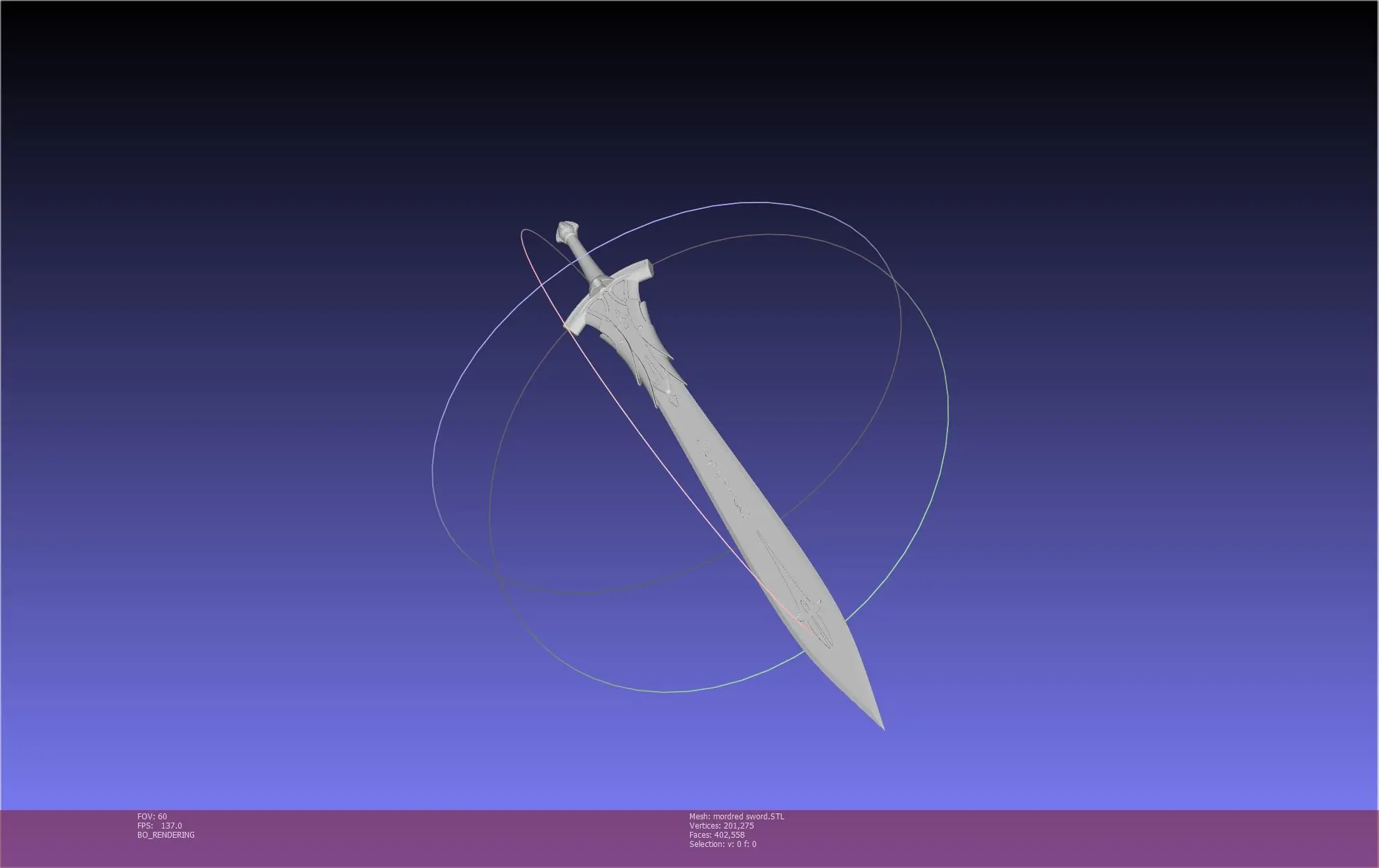 Fate Mordred Sword Printable Assembly