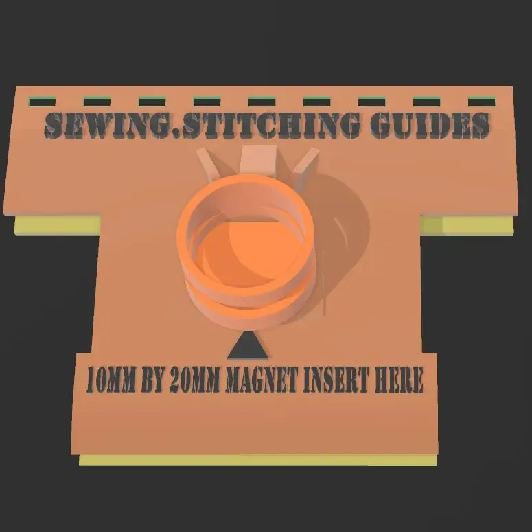 PERFORATED SEWING SEAM GUIDE  + 20mm Magnet embossing 