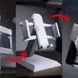 ギア機構付き一体成型3Dプリントスマートフォンスタンド