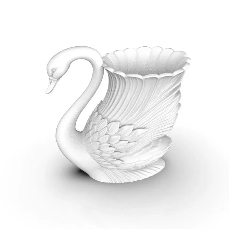 Swan-shaped vase
