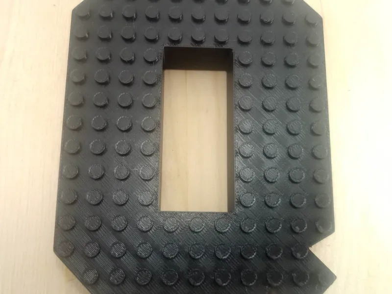 Letra Q 3D - Tetones compatibles con Lego